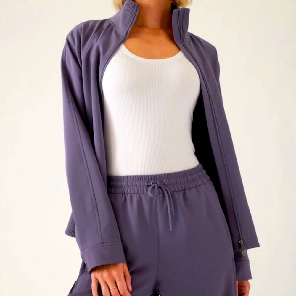 Athleta Purple Bomber Jacket Stylish and Versatile